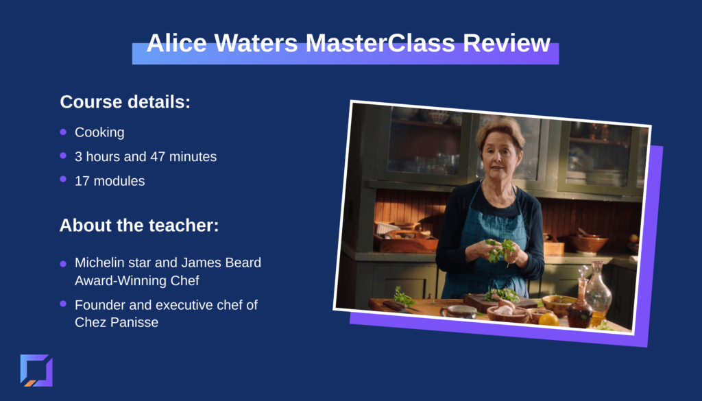 Featured image for the Alice Waters Masterclass review