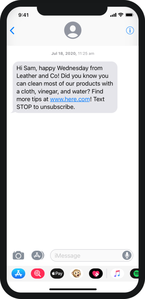 product tips through sms