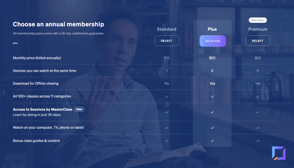 Pricing & plans for Malcolm Gladwell's MasterClass