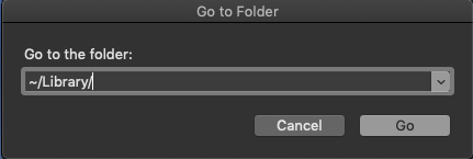 go to library folder on mac