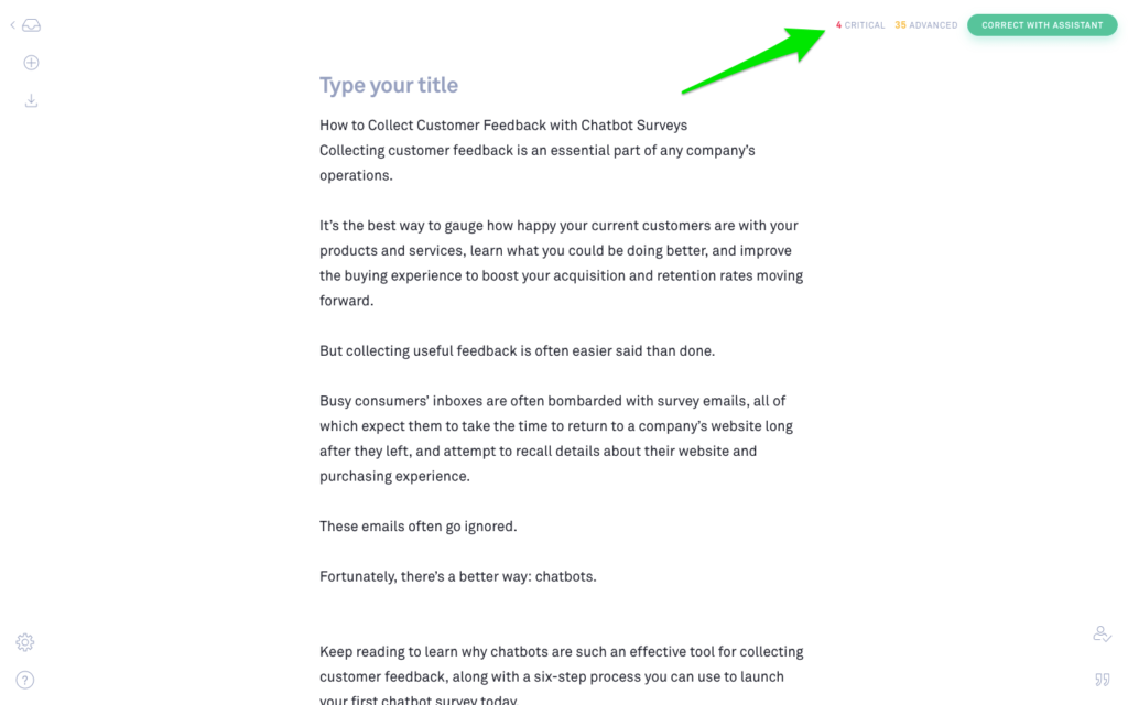 grammarly writing assistant score