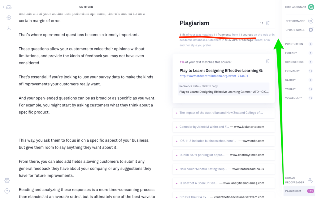 grammarly plagiarism checker