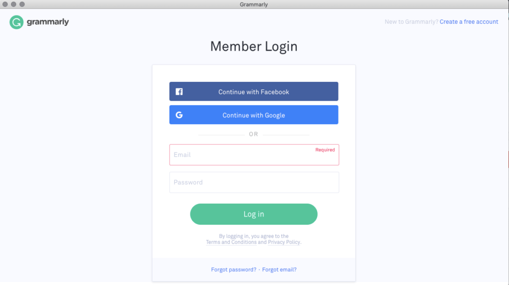 grammarly login page