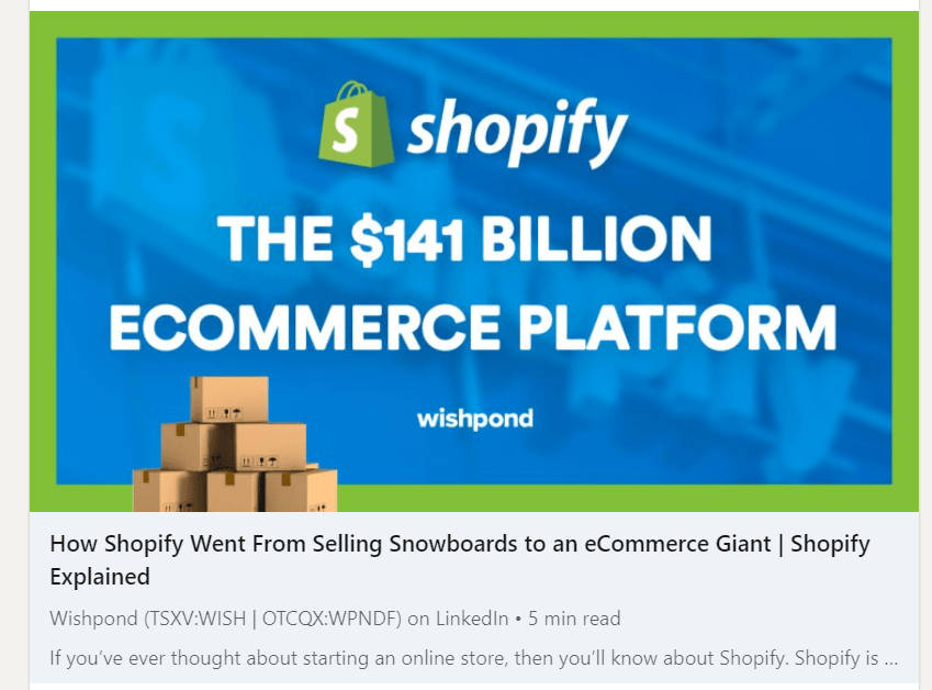 shopify wishpond blog post screenshot