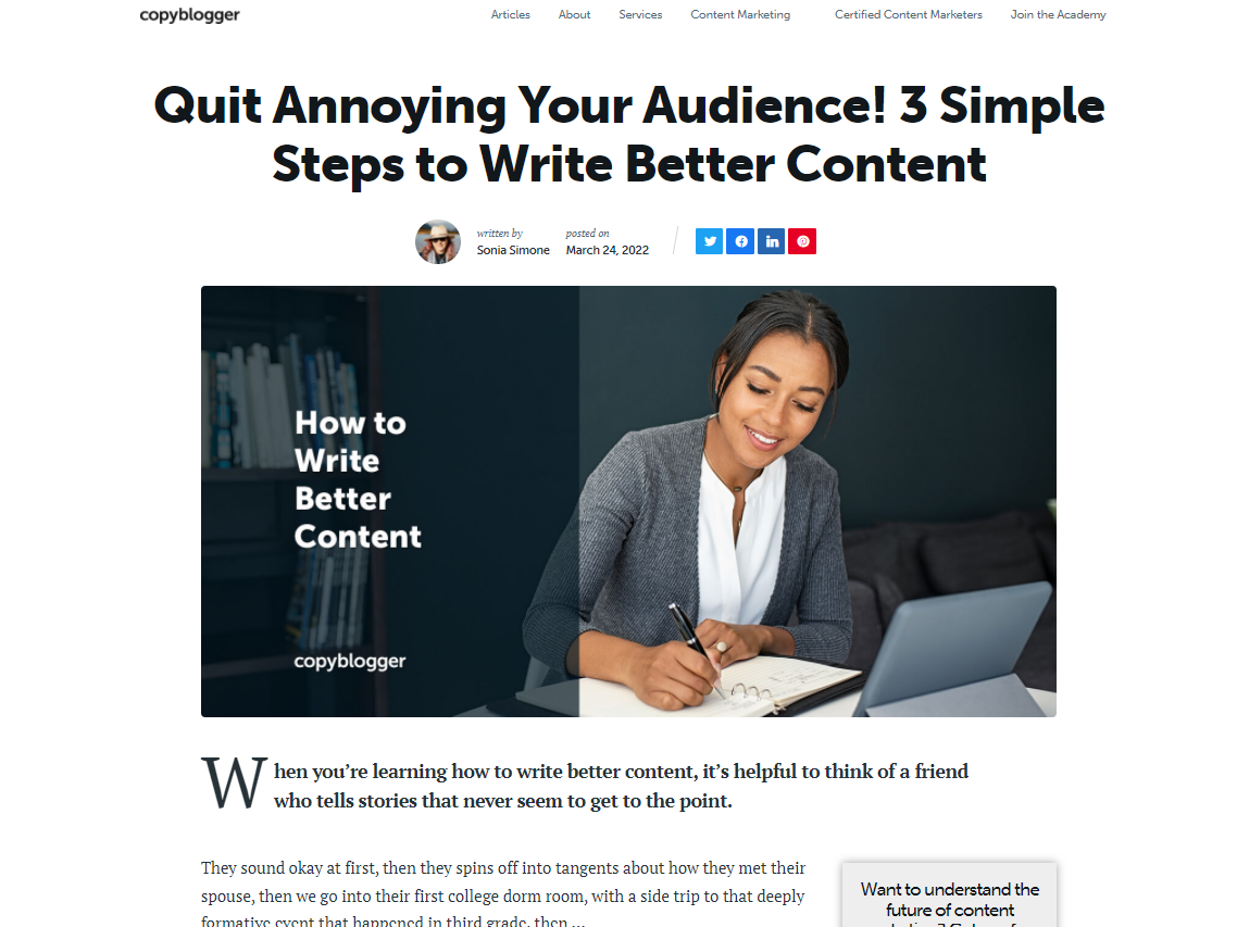 quit annoying your audience copyblogger