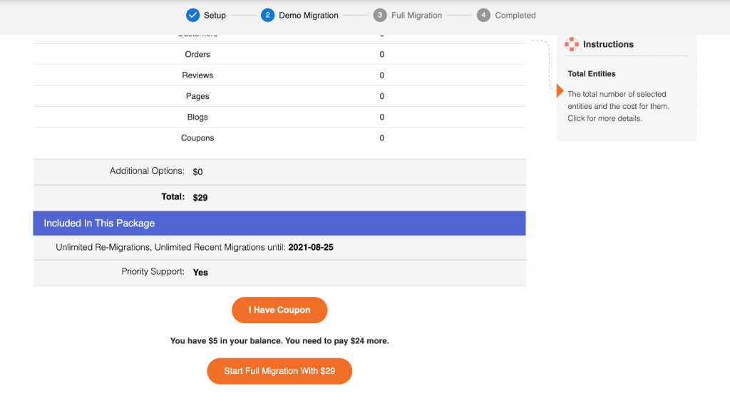 litexension migration package