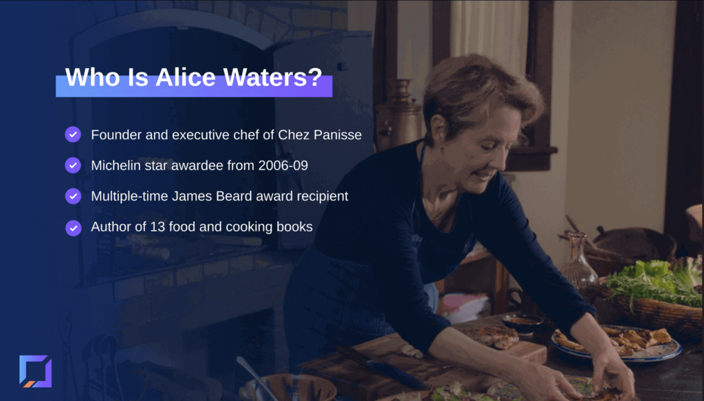 The teacher profile of Alice Waters