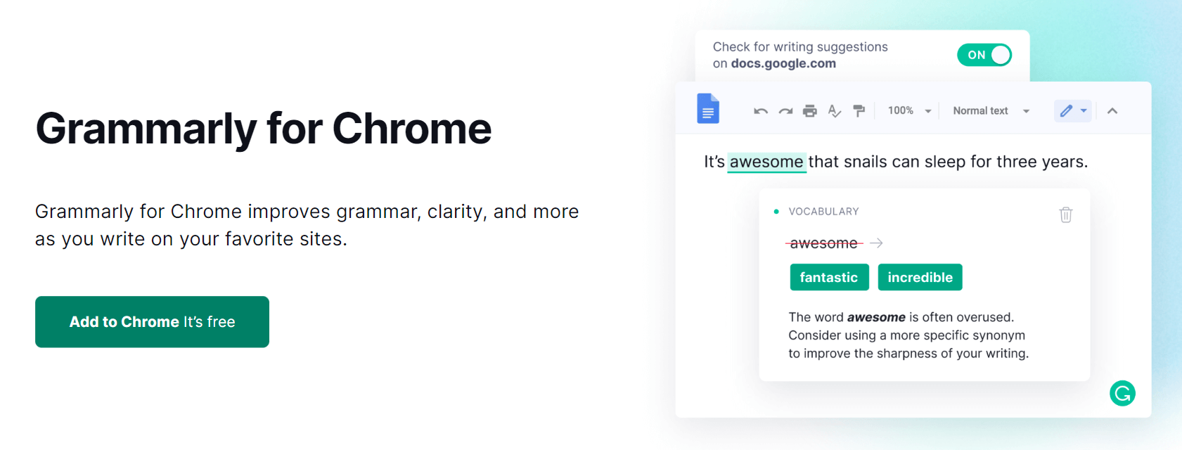 Image showing how Grammarly Chrome works