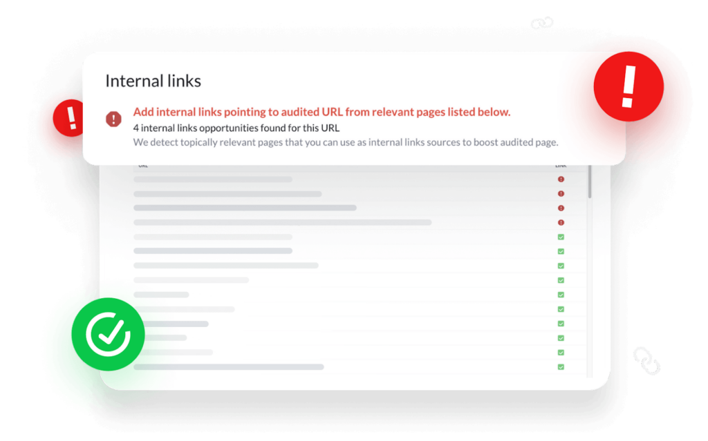 internal link auditing tool for Surfer SEO