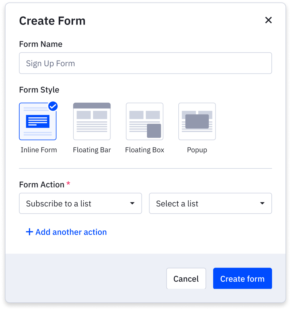 ActiveCampaign subscription forms