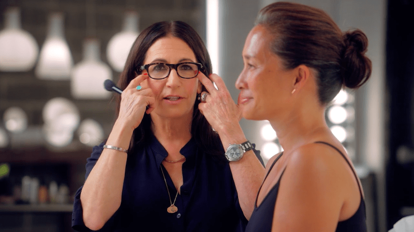 Bobbi Brown with makeup model