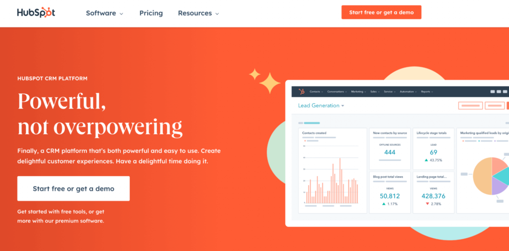 HubSpot homepage