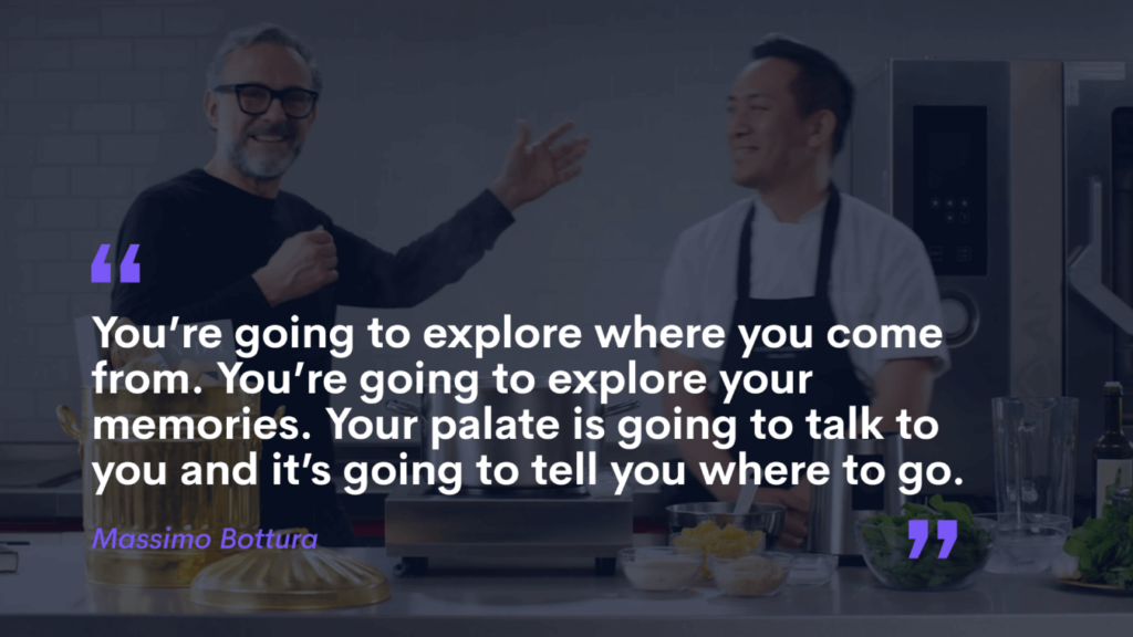 Massimo Bottura masterclass cooking quote