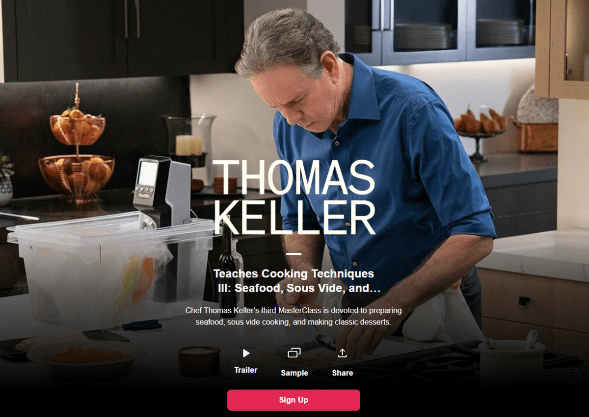 Thomas Keller's cooking MasterClass