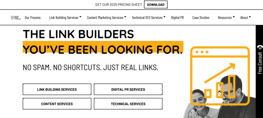 Page One Power link building service