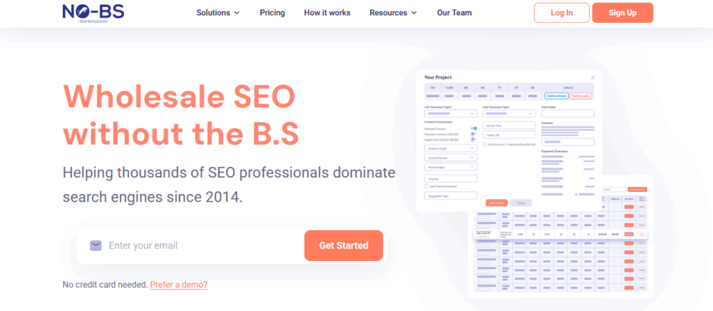 NO-BS link building service