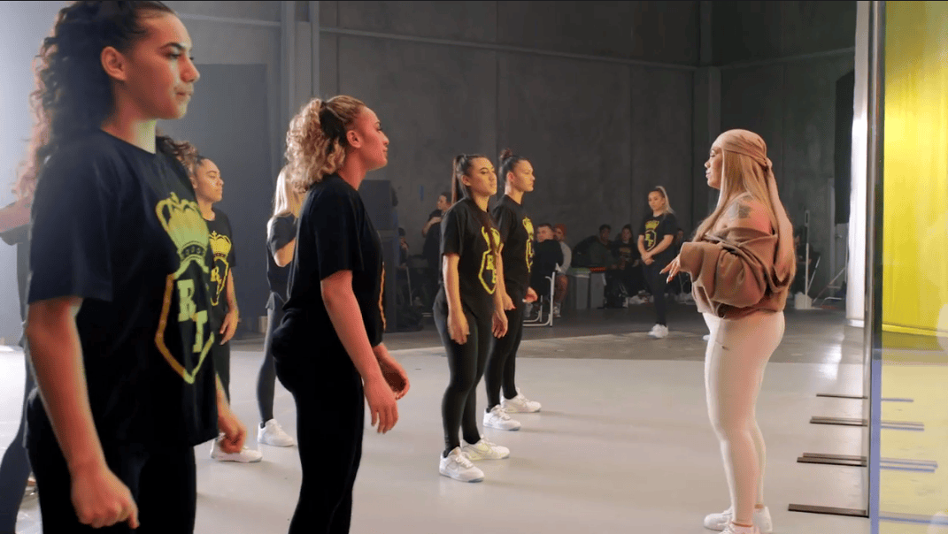 Parris Goebel choreographing dancers