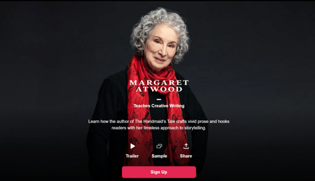 Margaret Atwood teaches writing