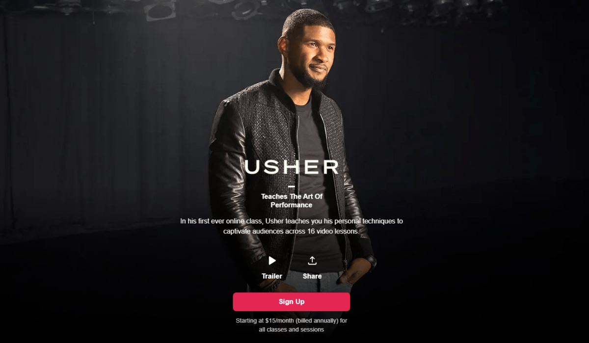 Usher Teaches Art of Performance