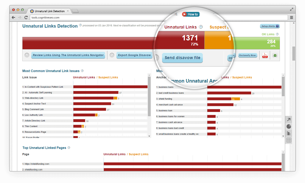 CognitiveSEO penalty recovery