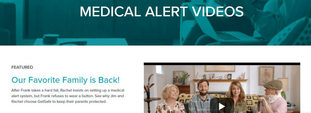 GetSafe Medical Alert Videos