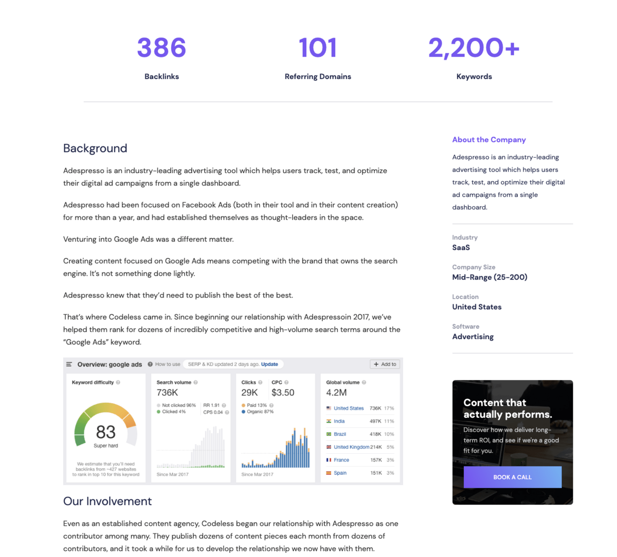 Codeless Case study