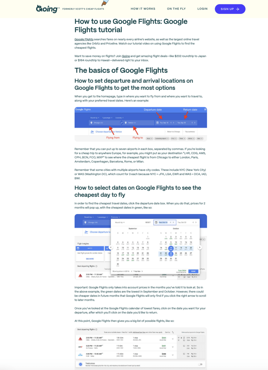 Going Google Flights