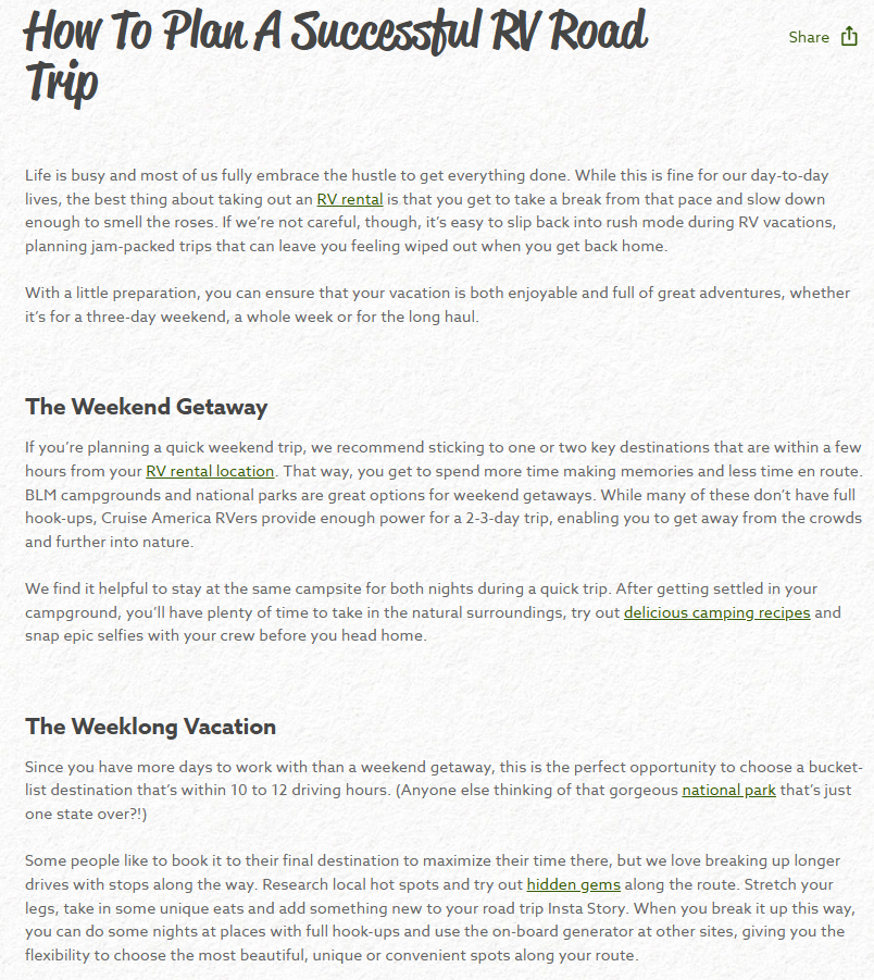 Cruise America’s educational blog post
